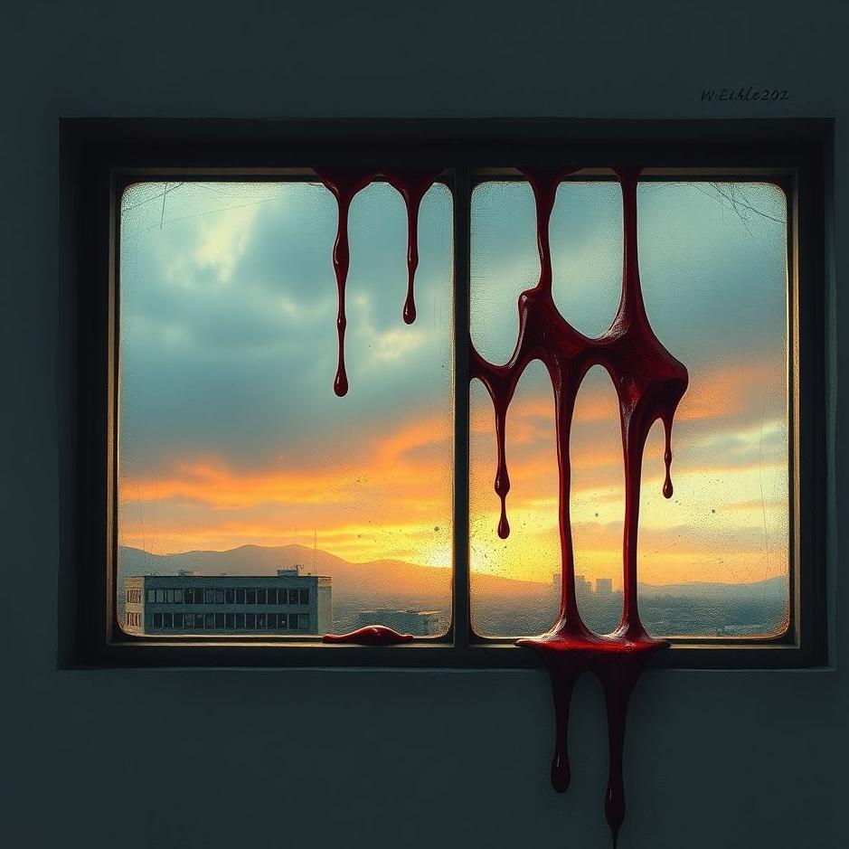 Dream : Blood on the window in a dream