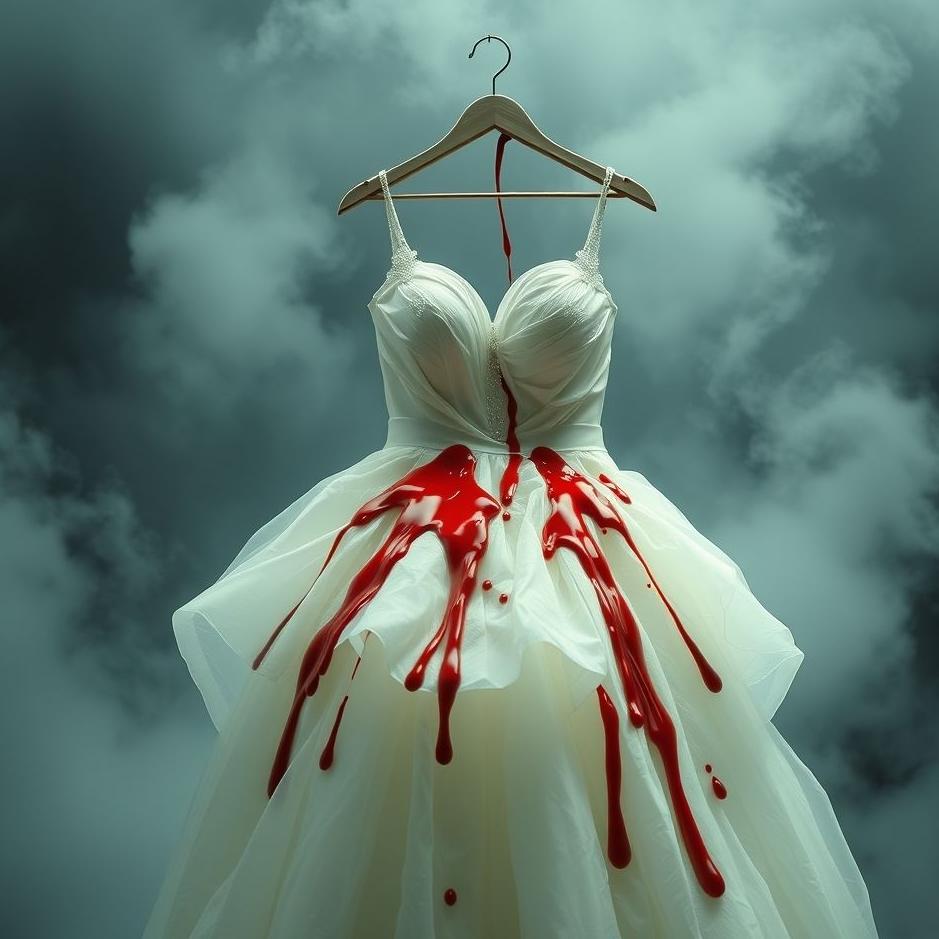 Dream : Blood splashing on a wedding dress in a dream