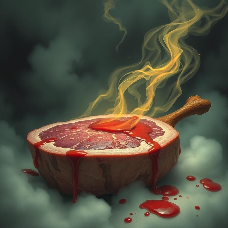 Dream : Bloodless meat in a dream