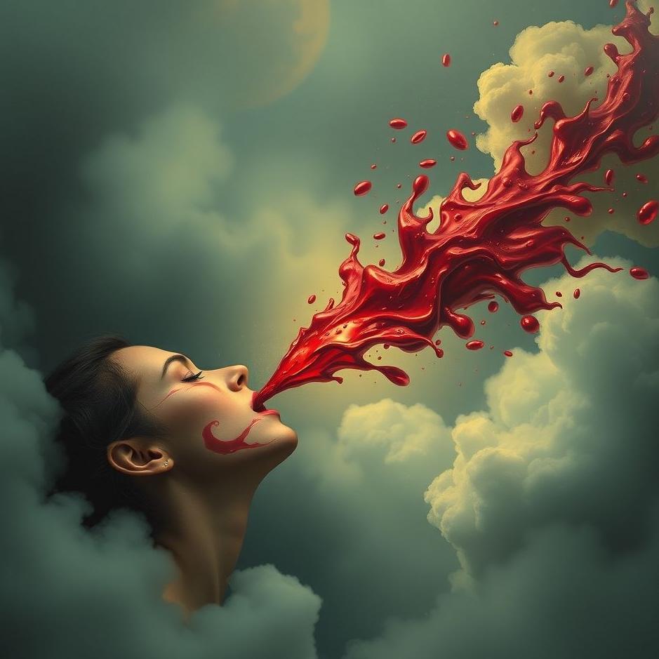 Dream : Blowing blood in a dream