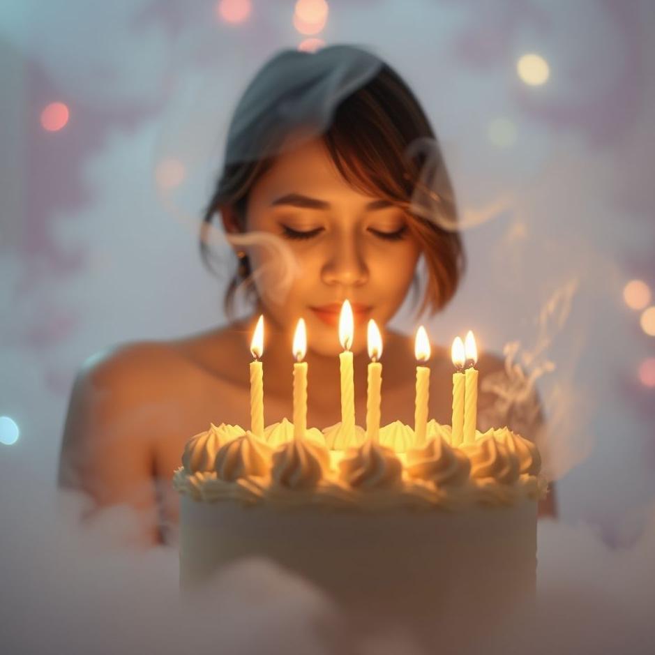 Dream : Blowing out candles on a cake in a dream