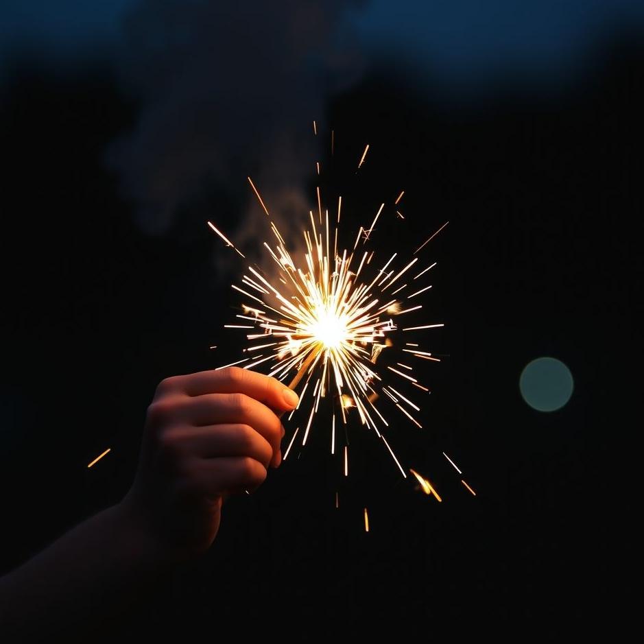 Dream : Blowing up sparklers in a dream