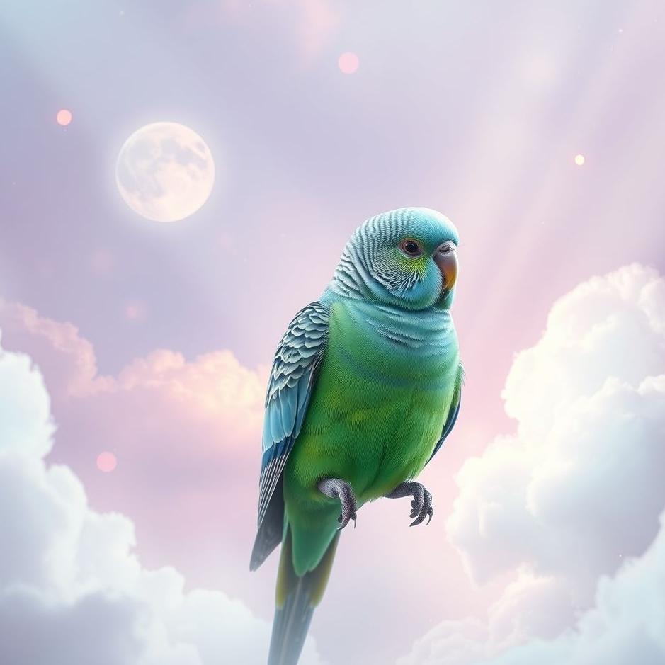 Dream : Blue and green budgie in a dream