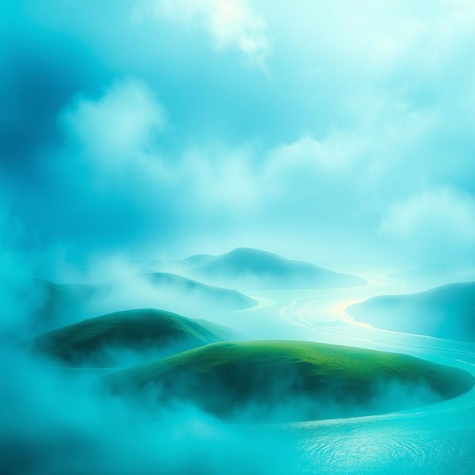 Dream : Blue and green colors in a dream