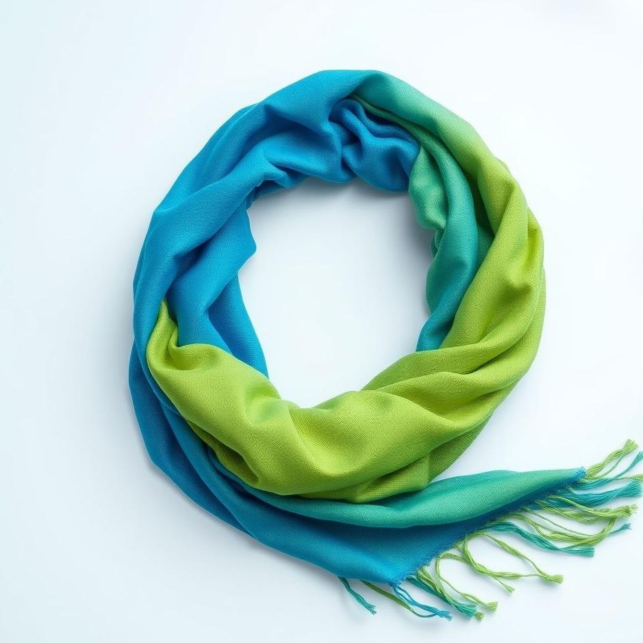 Dream : Blue and green scarf in a dream