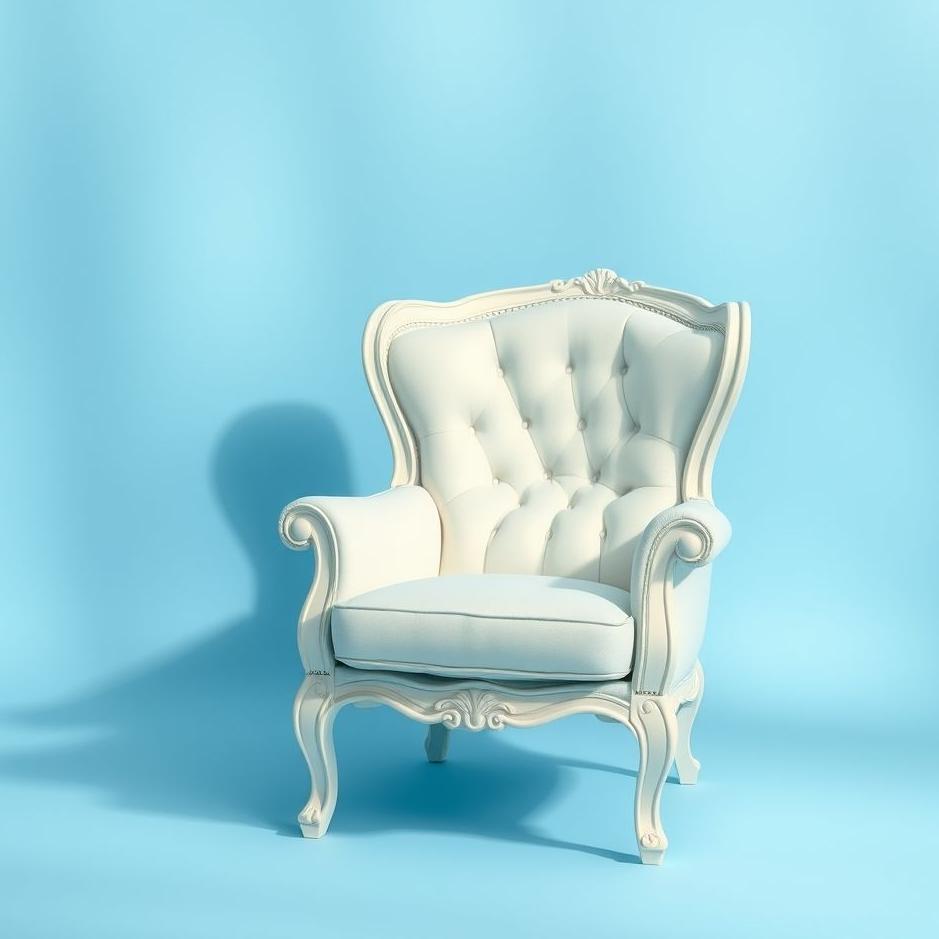 Dream : Blue and white chair in a dream