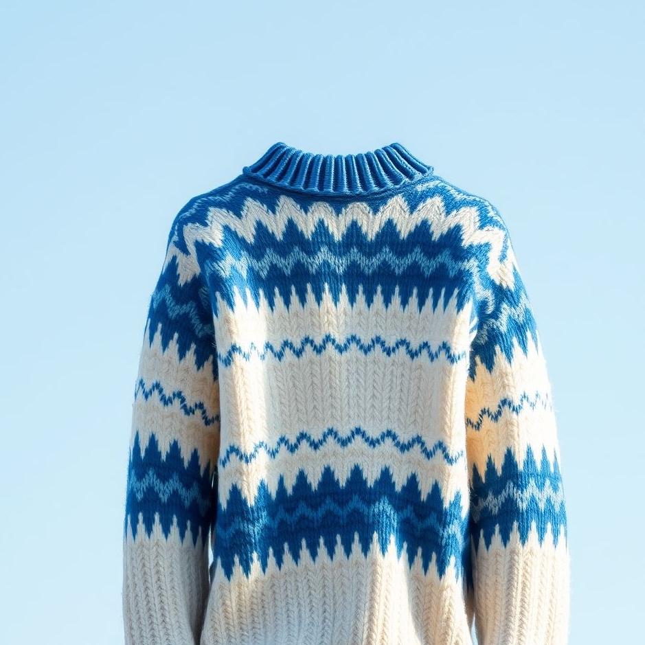 Dream : Blue and white sweater in a dream