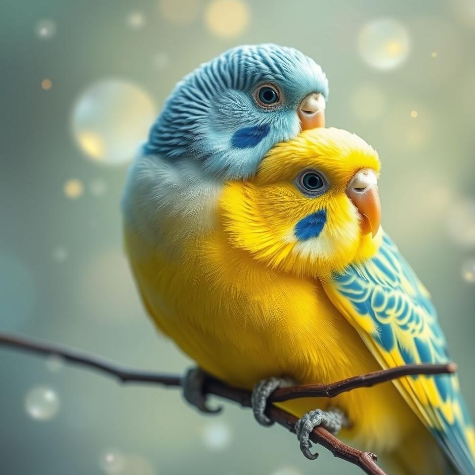 Dream : Blue and yellow budgie in a dream
