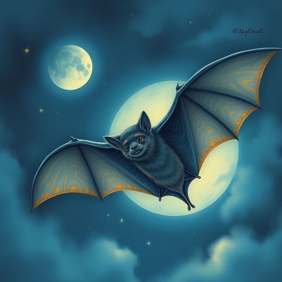 Dream : Blue bat in a dream