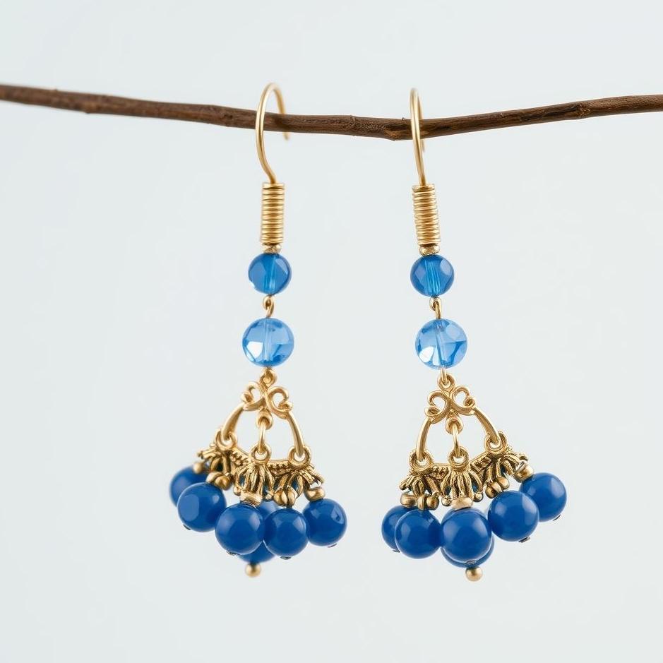 Dream : Blue bead earrings in a dream