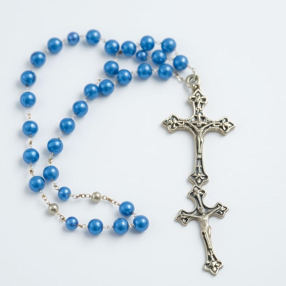 Dream : Blue beaded rosary in a dream