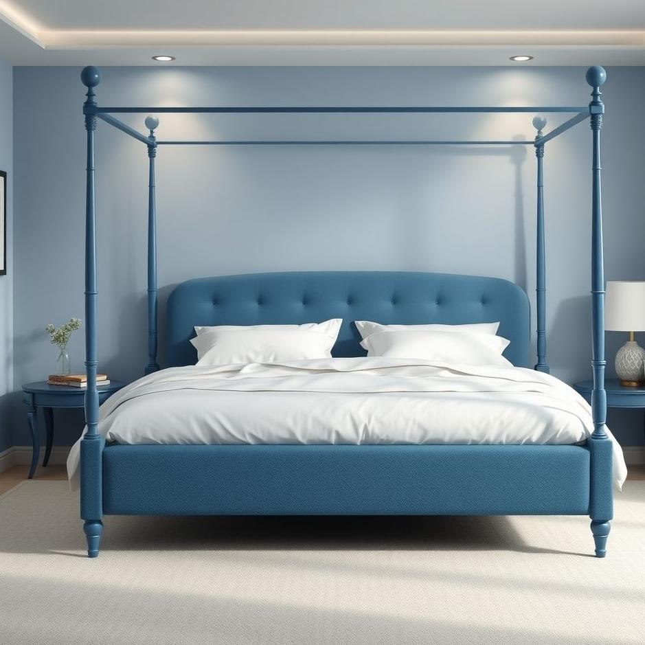 Dream : Blue bedstead in a dream