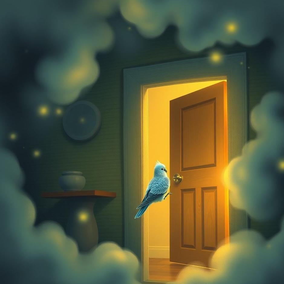 Dream : Blue budgie entering the house in a dream