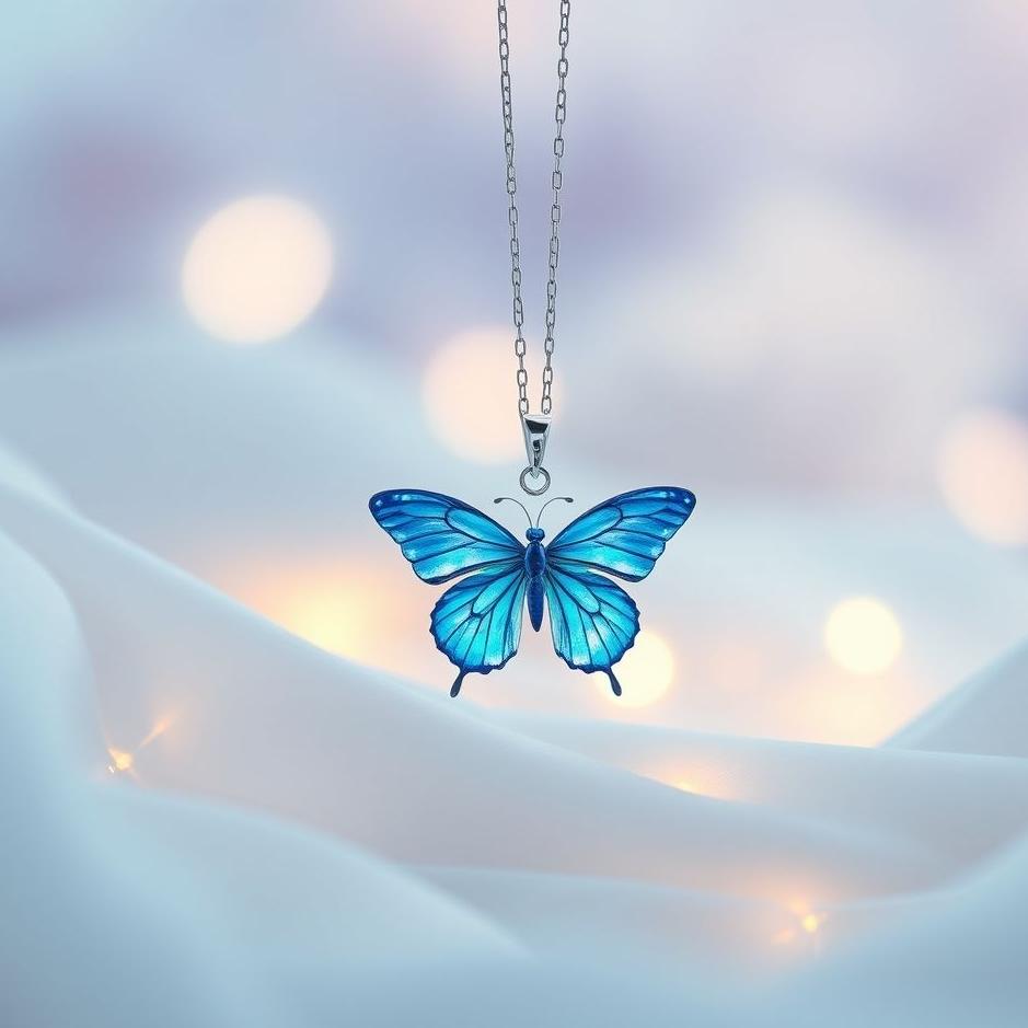 Dream : Blue butterfly necklace in a dream