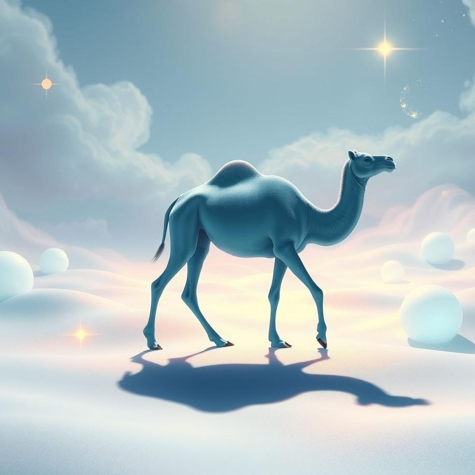 Dream : Blue camel in a dream