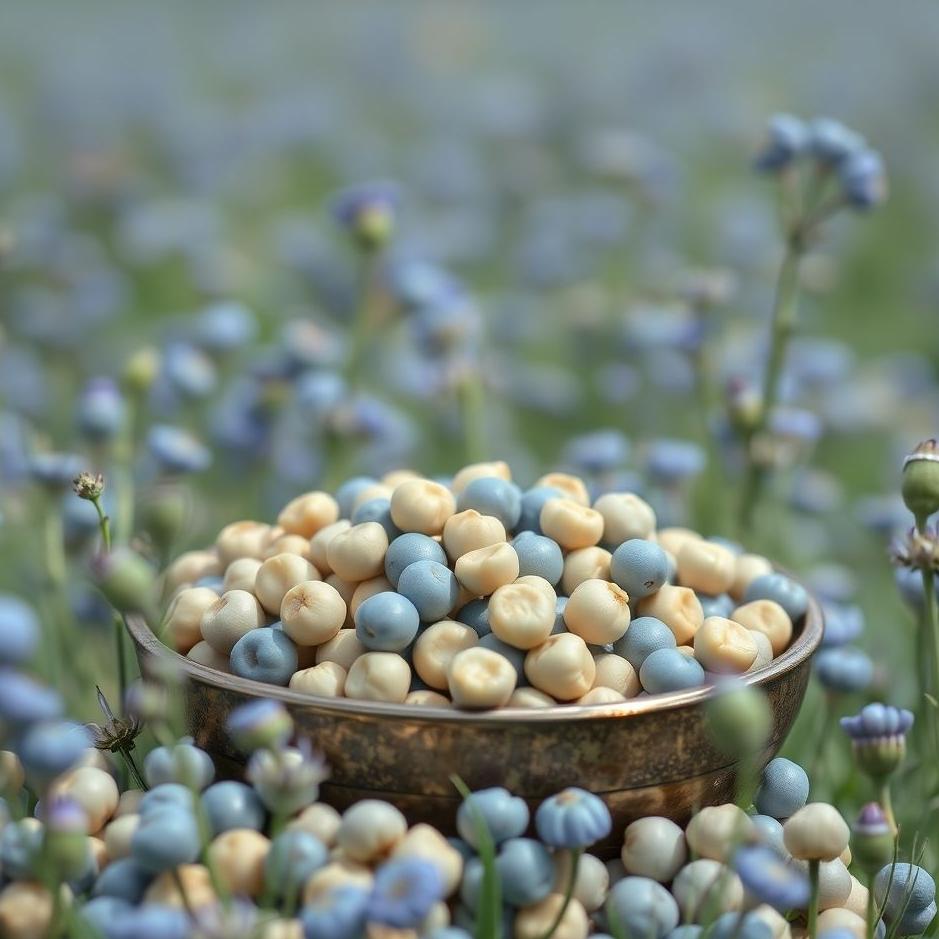 Dream : Blue chickpeas in a dream
