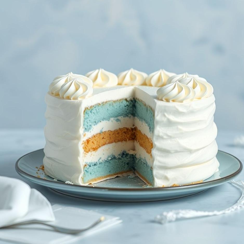 Dream : Blue cream cake in a dream