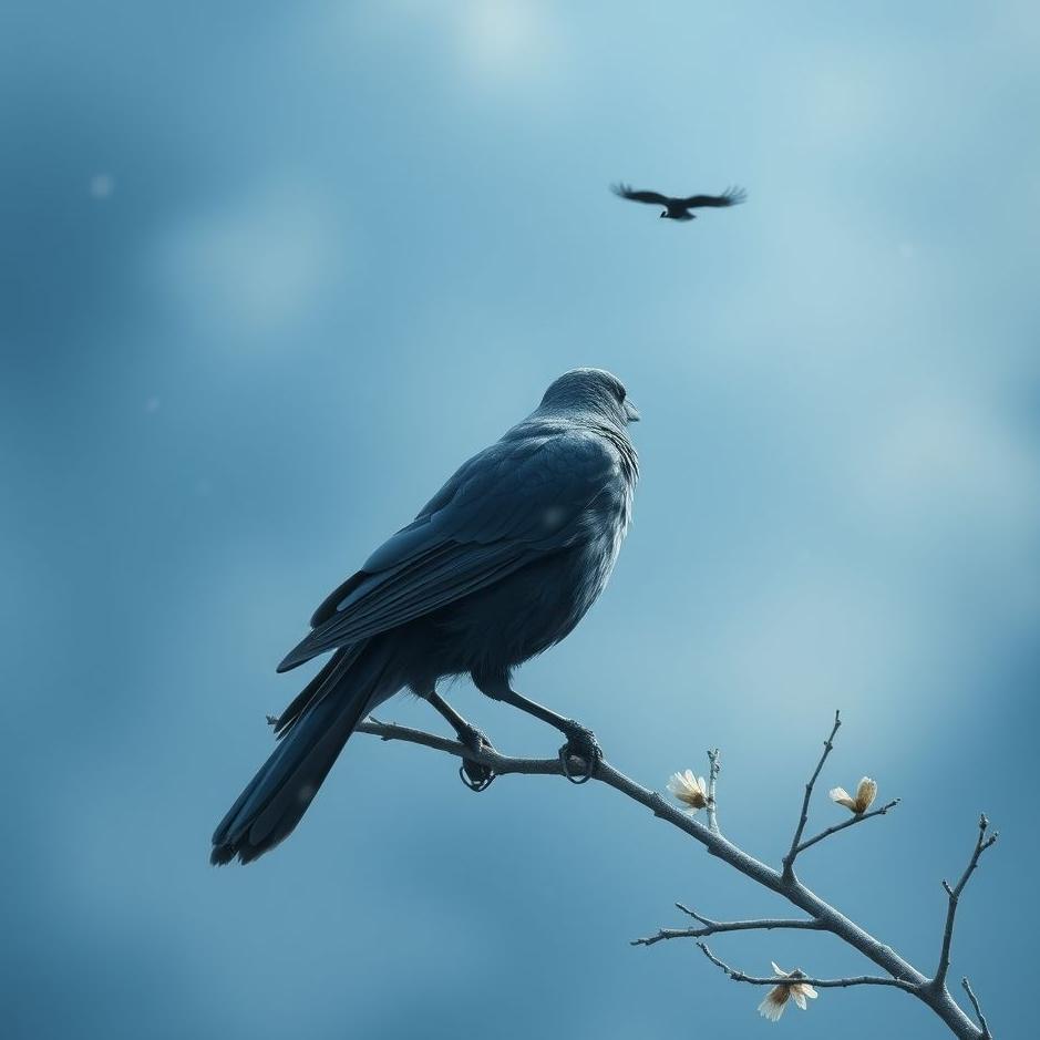 Dream : Blue crow in a dream
