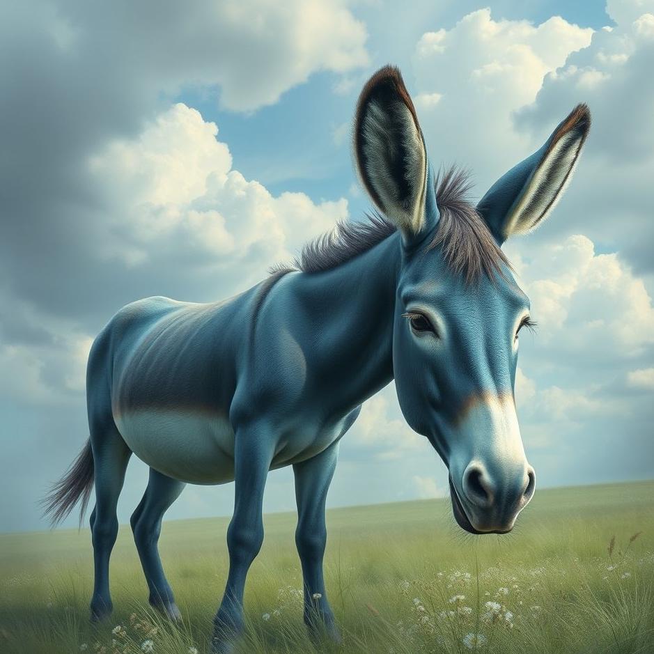 Dream : Blue donkey in a dream