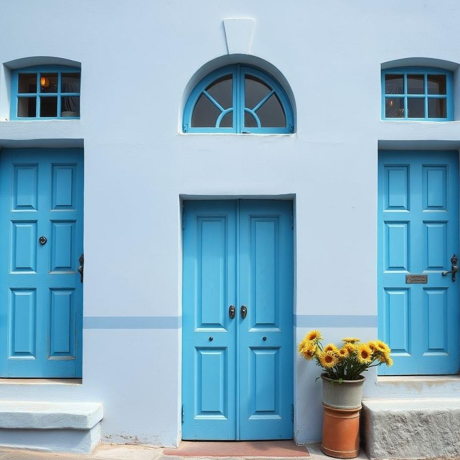 Dream : Blue doors and windows in a dream