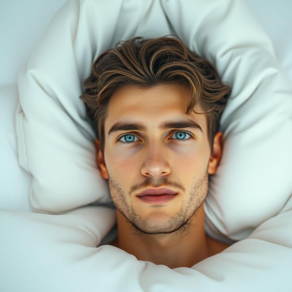 Dream : Blue-eyed brunette man in a dream