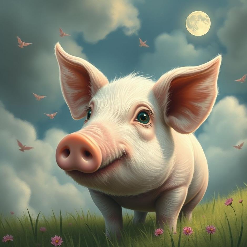 Dream : Blue-eyed pig in a dream