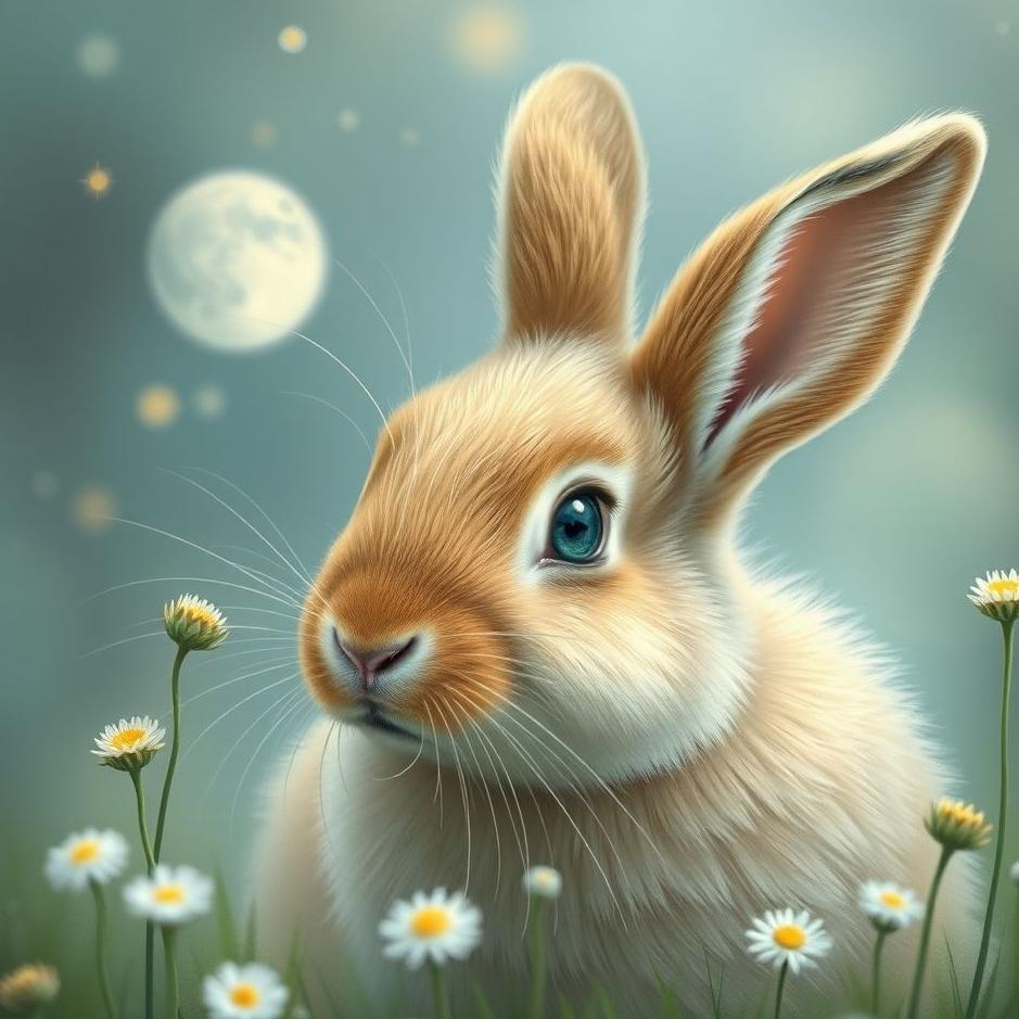 Dream : Blue-eyed rabbit in a dream