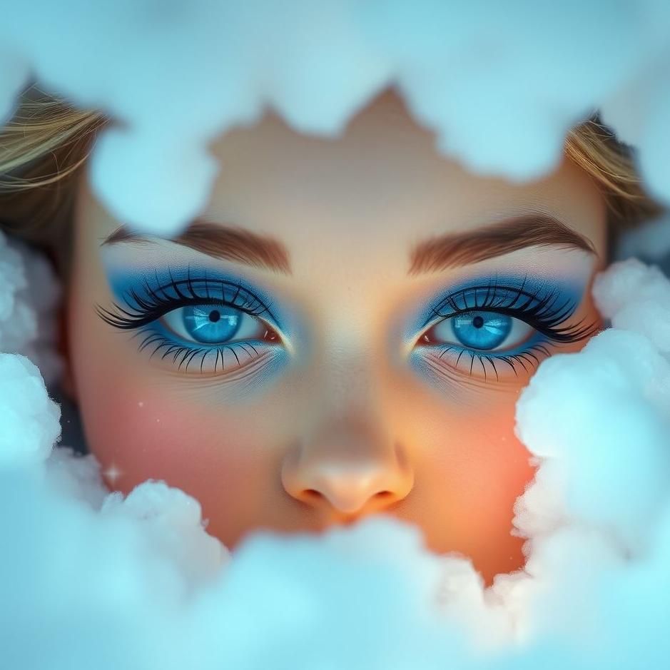 Dream : Blue eyeshadow in your eyes in a dream