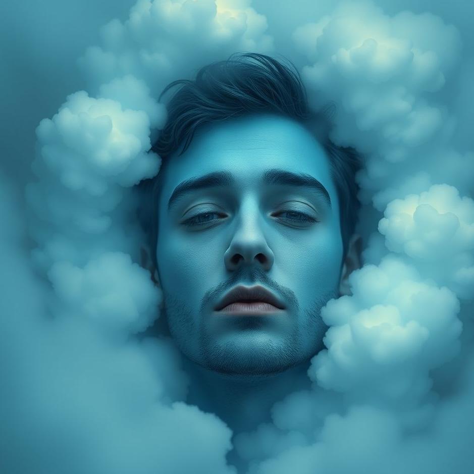 Dream : Blue-faced man in a dream