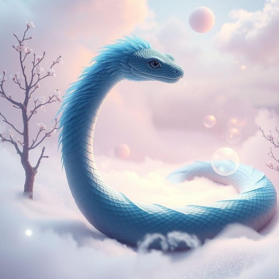 Dream : Blue-feathered snake in a dream