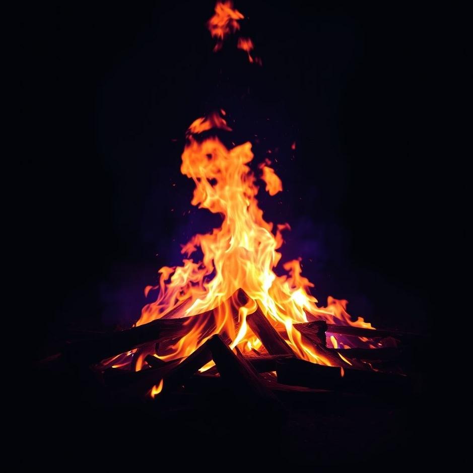 Dream : Blue fire in a dream