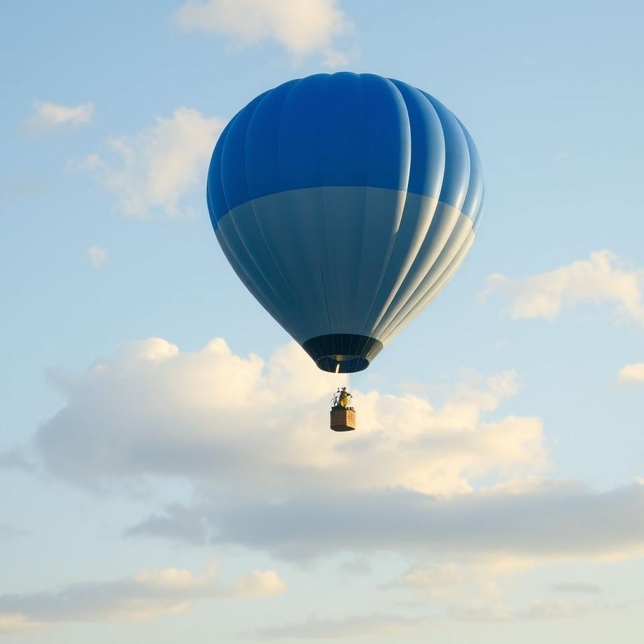 Dream : Blue flying balloon in a dream
