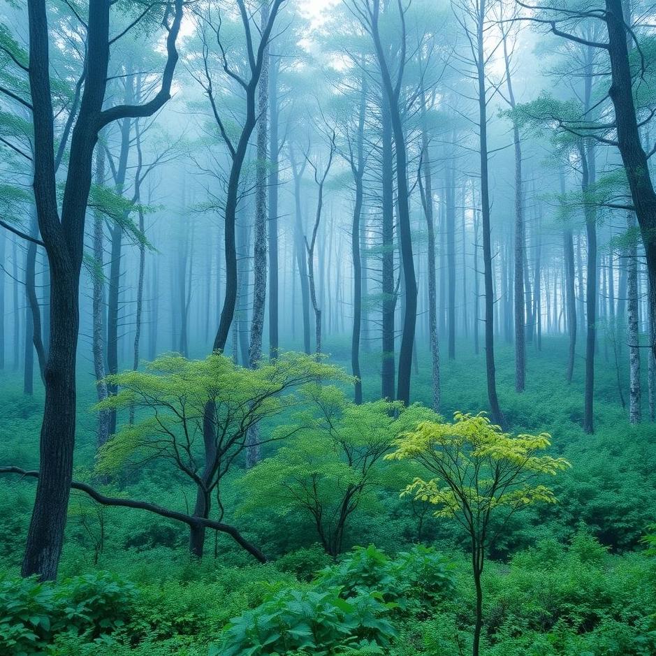 Dream : Blue forest in a dream