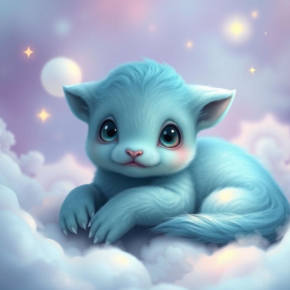 Dream : Blue-furred animal in a dream