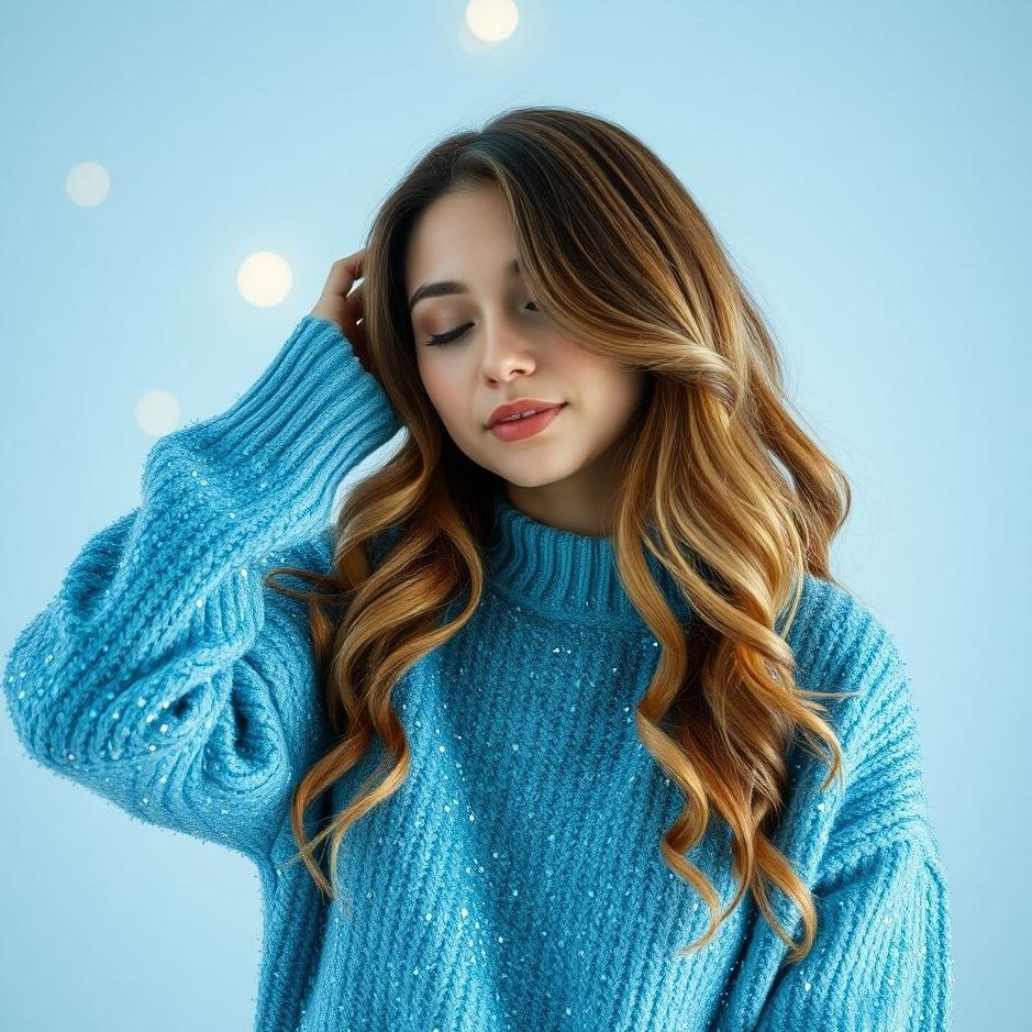 Dream : Blue glittery sweater in a dream