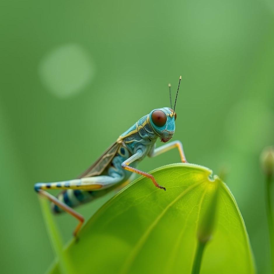 Dream : Blue grasshopper in a dream
