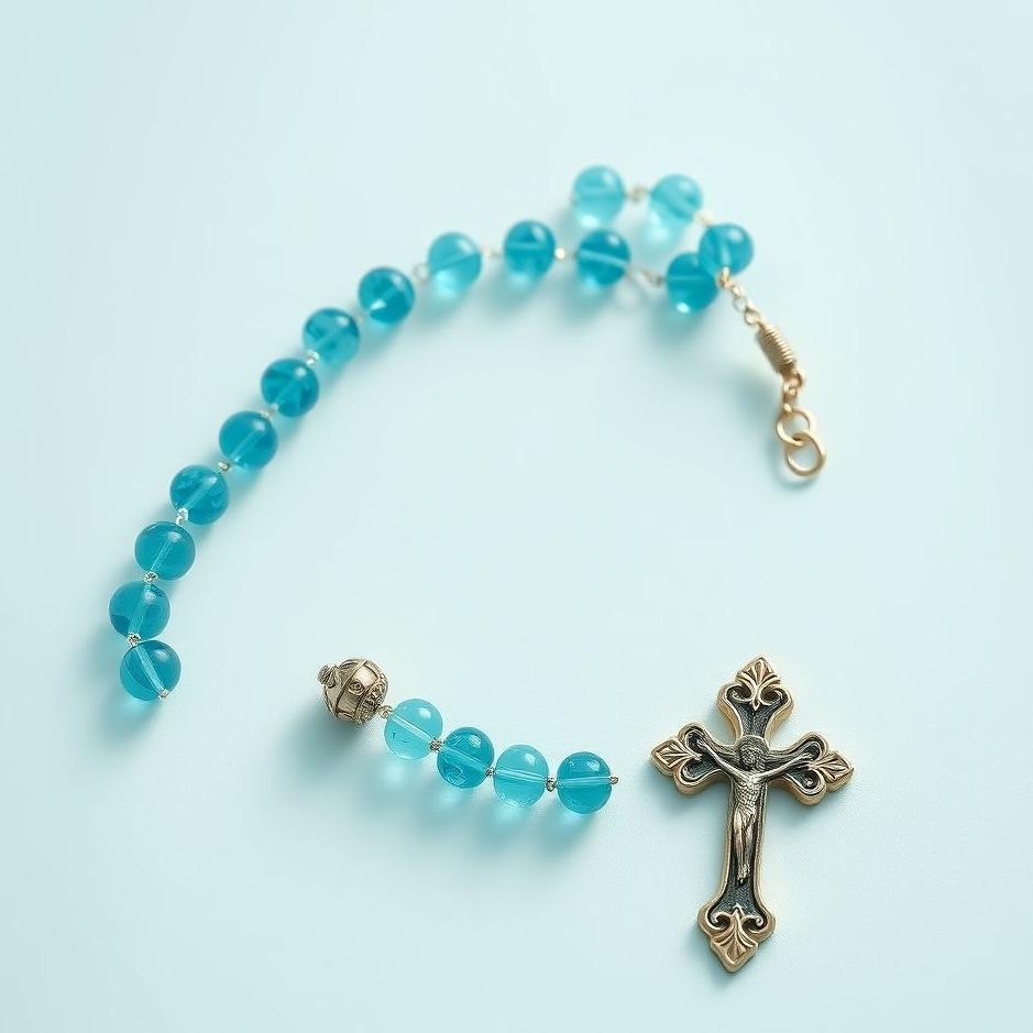 Dream : Blue green rosary in a dream