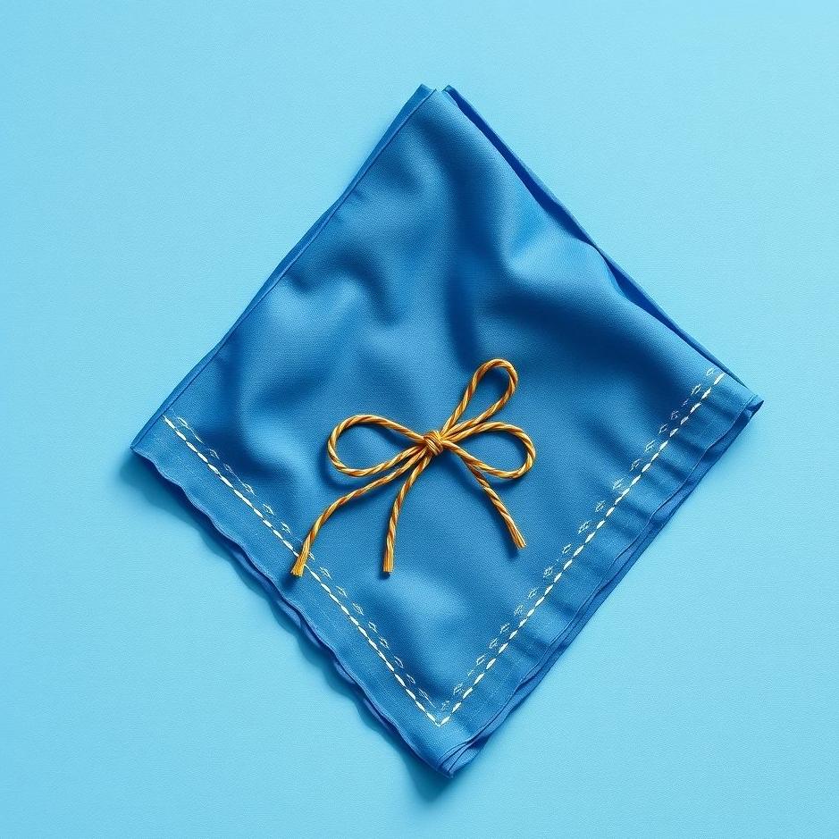 Dream : Blue handkerchief as a gift in a dream
