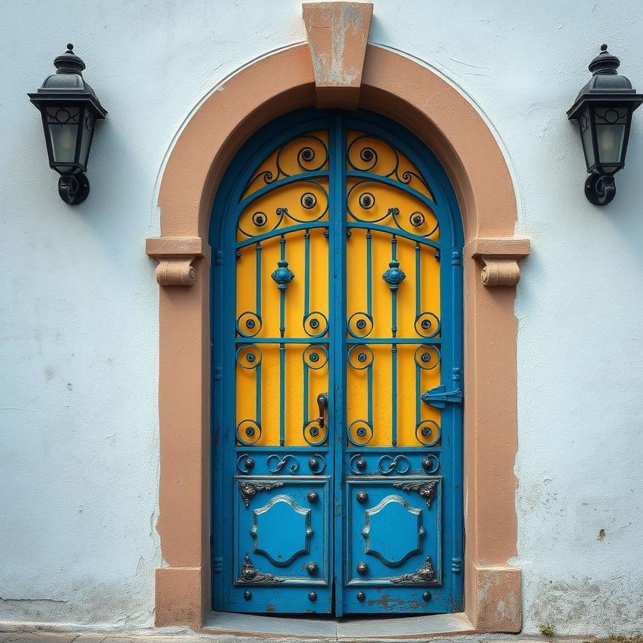 Dream : Blue iron door in a dream