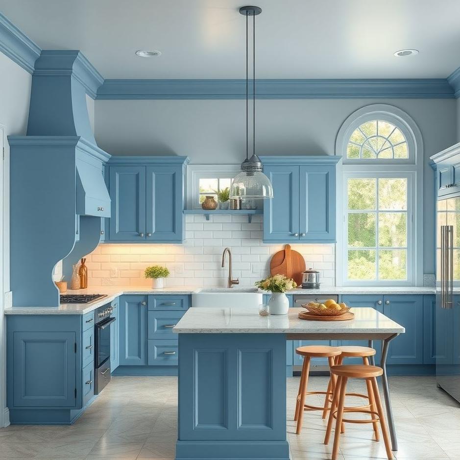 Dream : Blue kitchen in a dream