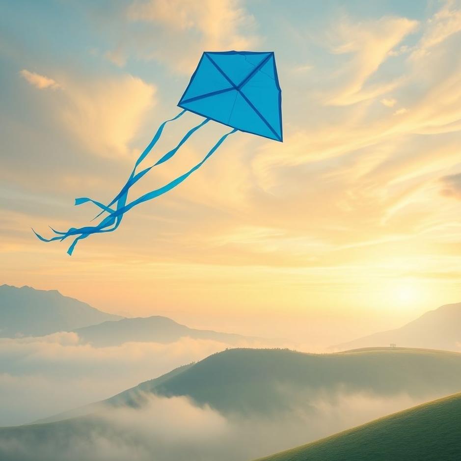 Dream : Blue kite in a dream