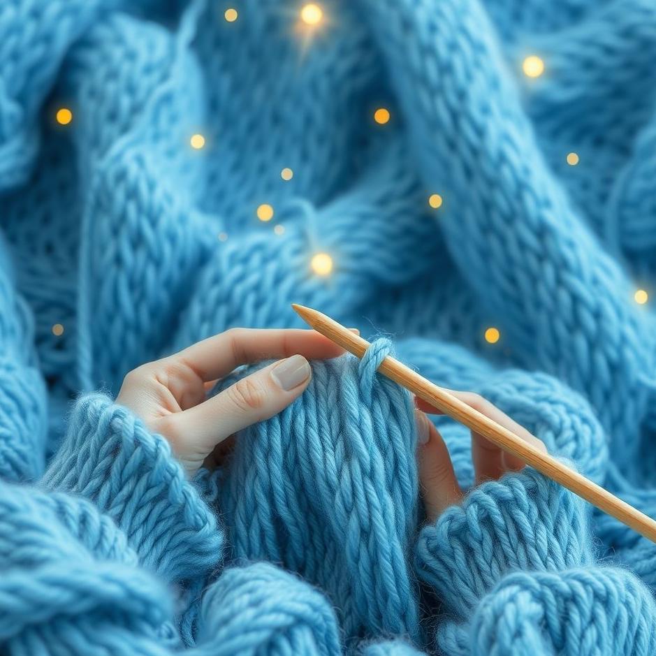 Dream : Blue knitting in a dream