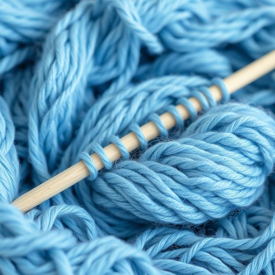 Dream : Blue knitting yarn in a dream