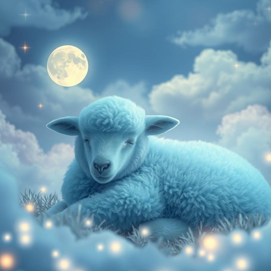 Dream : Blue lamb in a dream