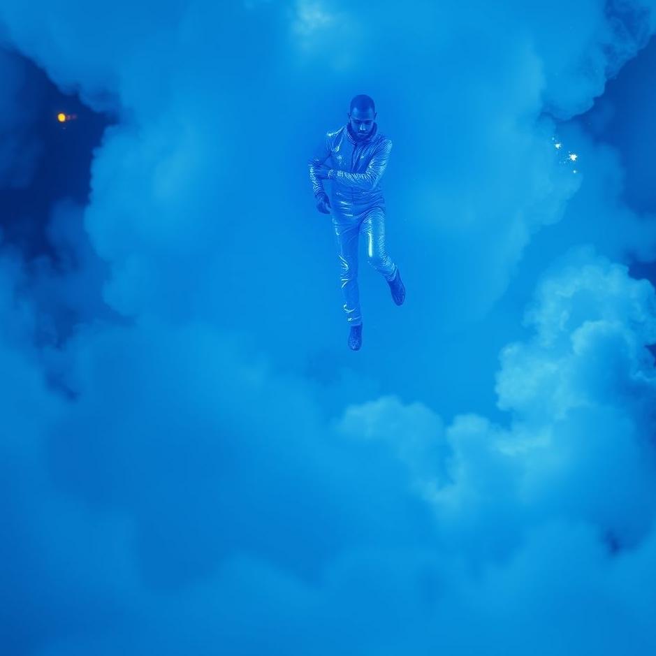 Dream : Blue man in a dream