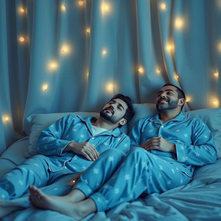 Dream : Blue men's pajamas in a dream