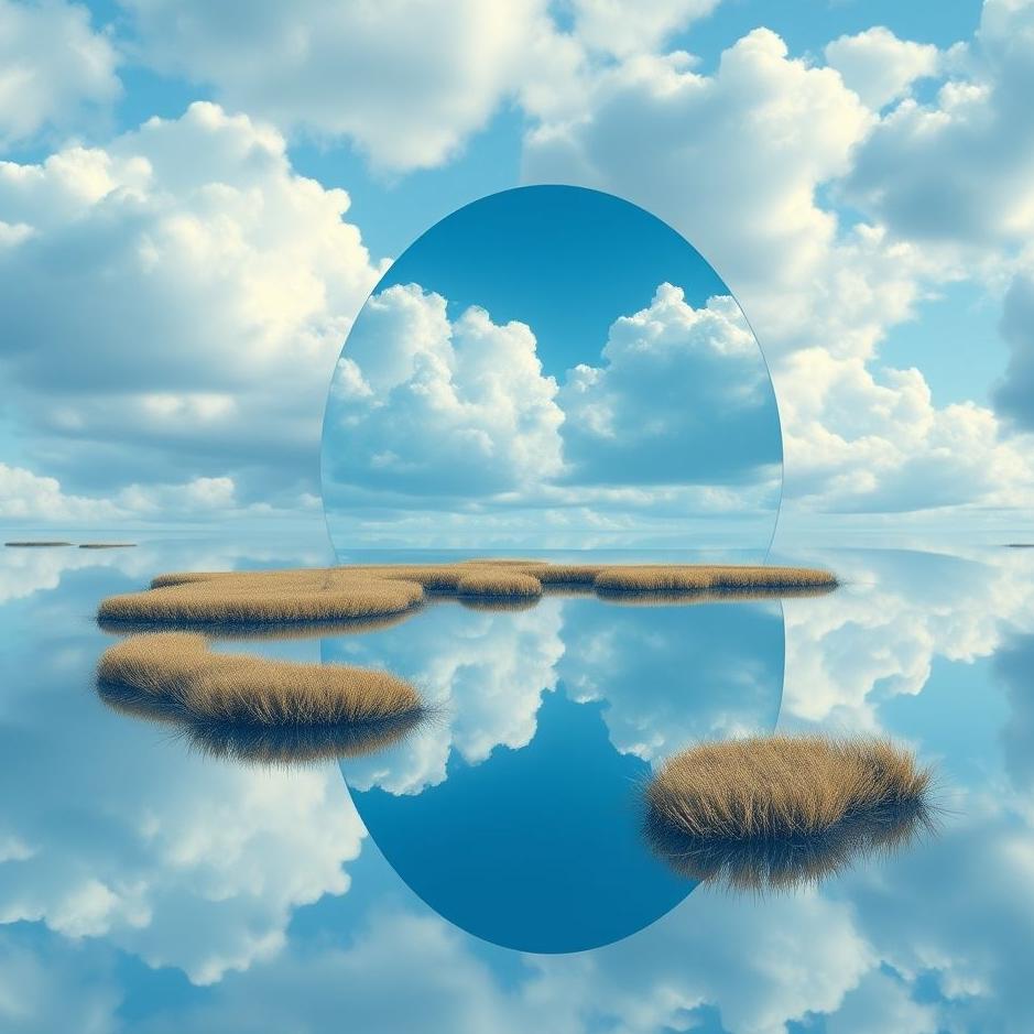 Dream : Blue mirror in a dream