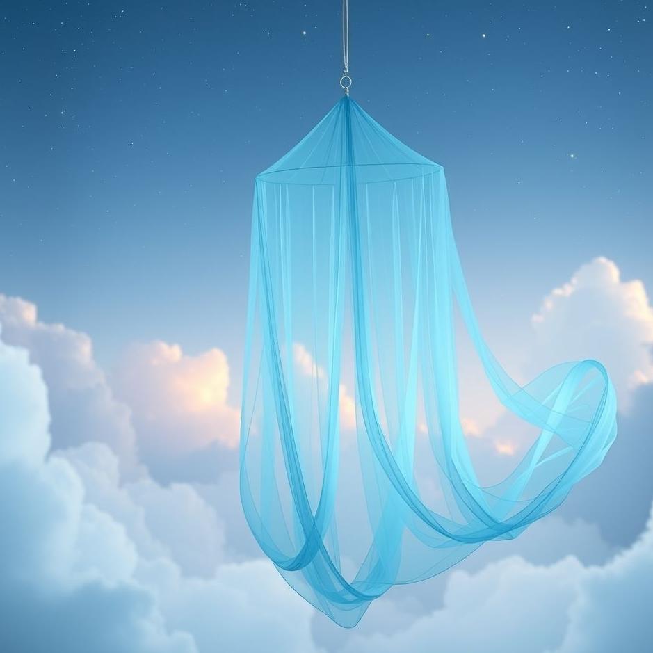 Dream : Blue mosquito net in a dream