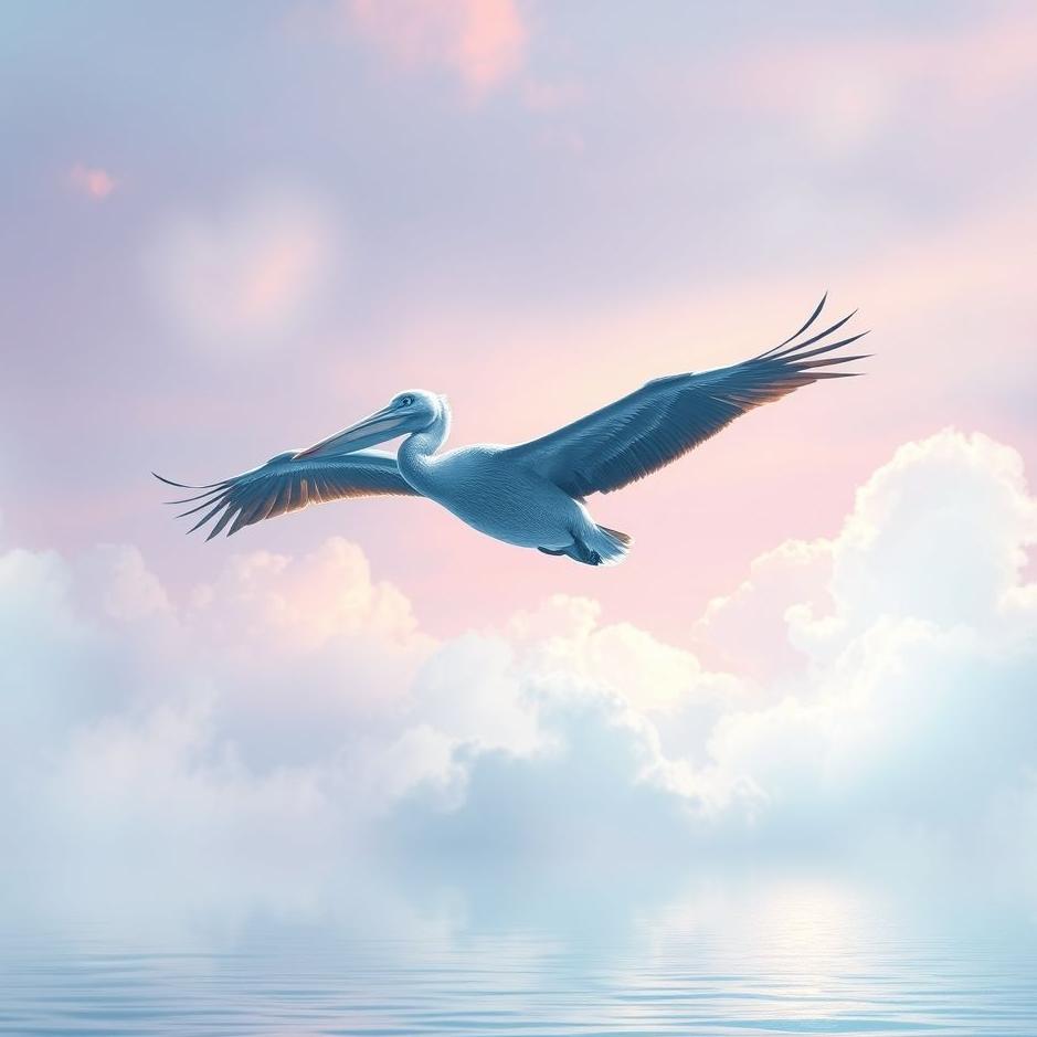 Dream : Blue pelican in a dream