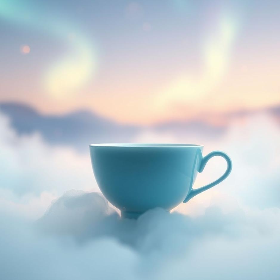 Dream : Blue porcelain cup in a dream